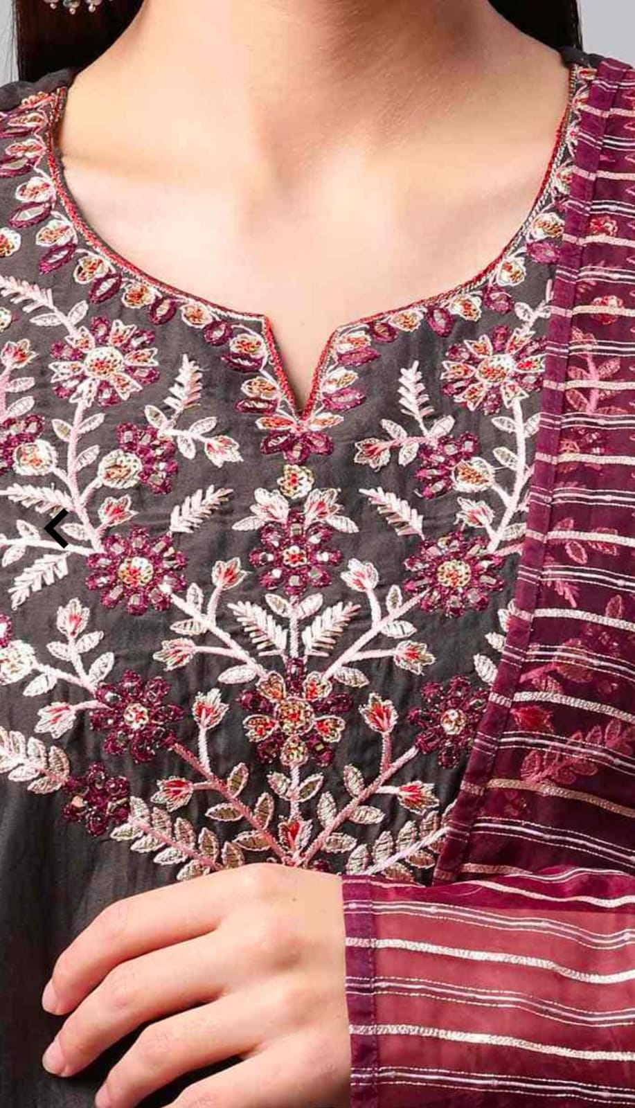 Embroidered Straight Kurta Suit Set with Dupatta