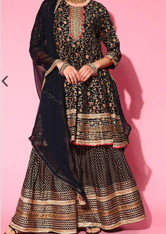 Function Wear Gotta Patti Kurta and Sharara Pant with Dupatta