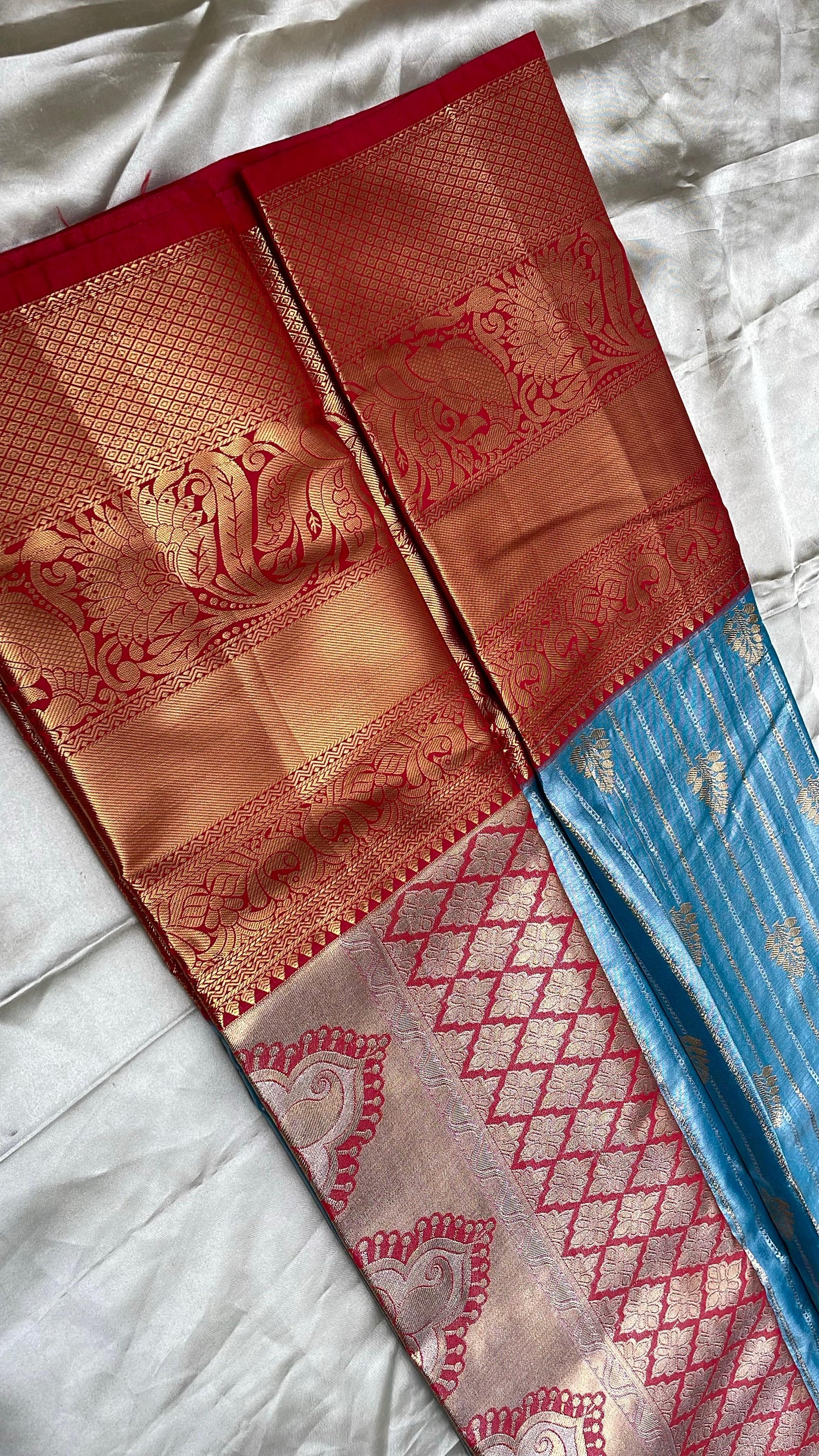 Tissue brocade saree