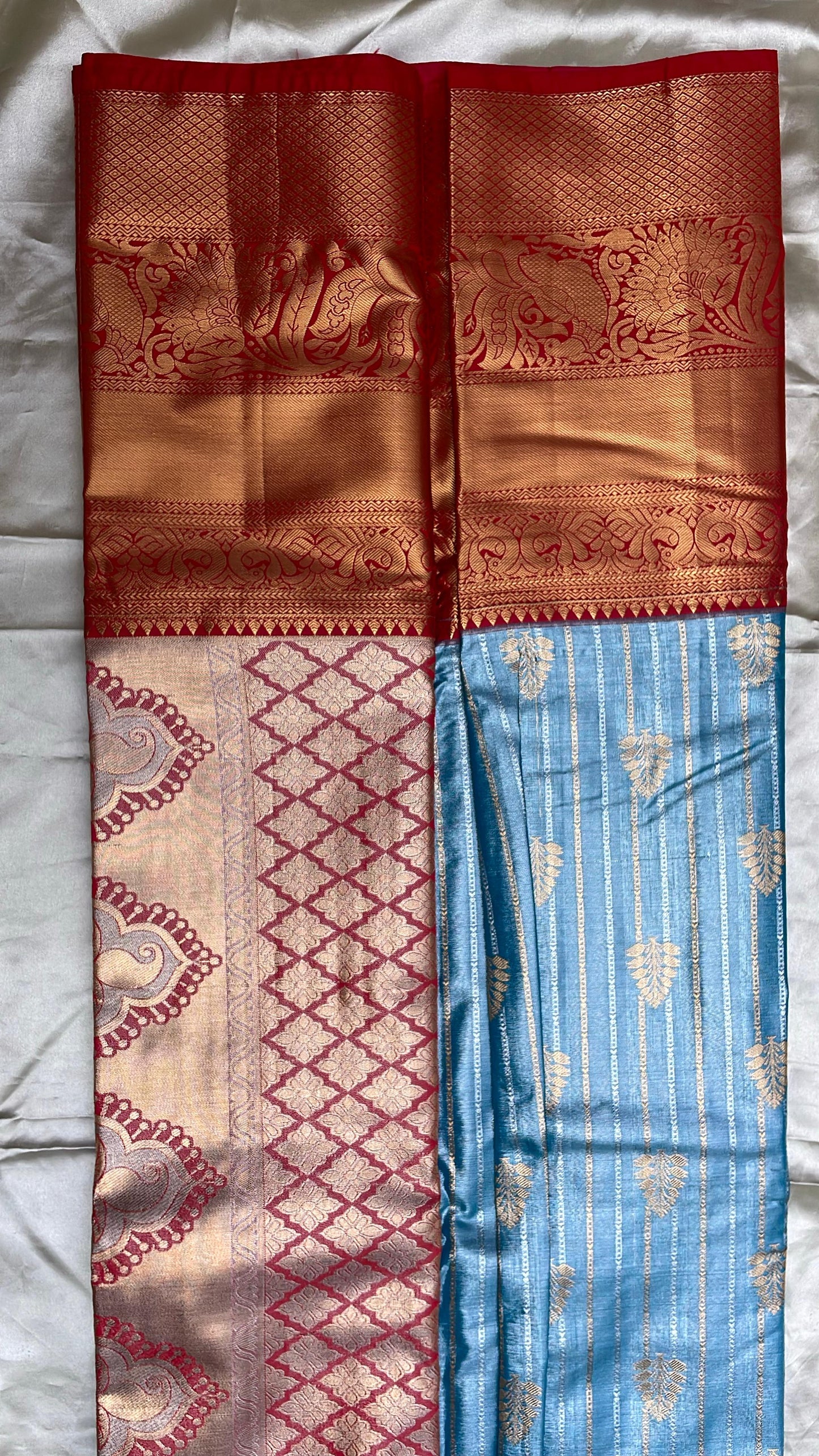 Tissue brocade saree
