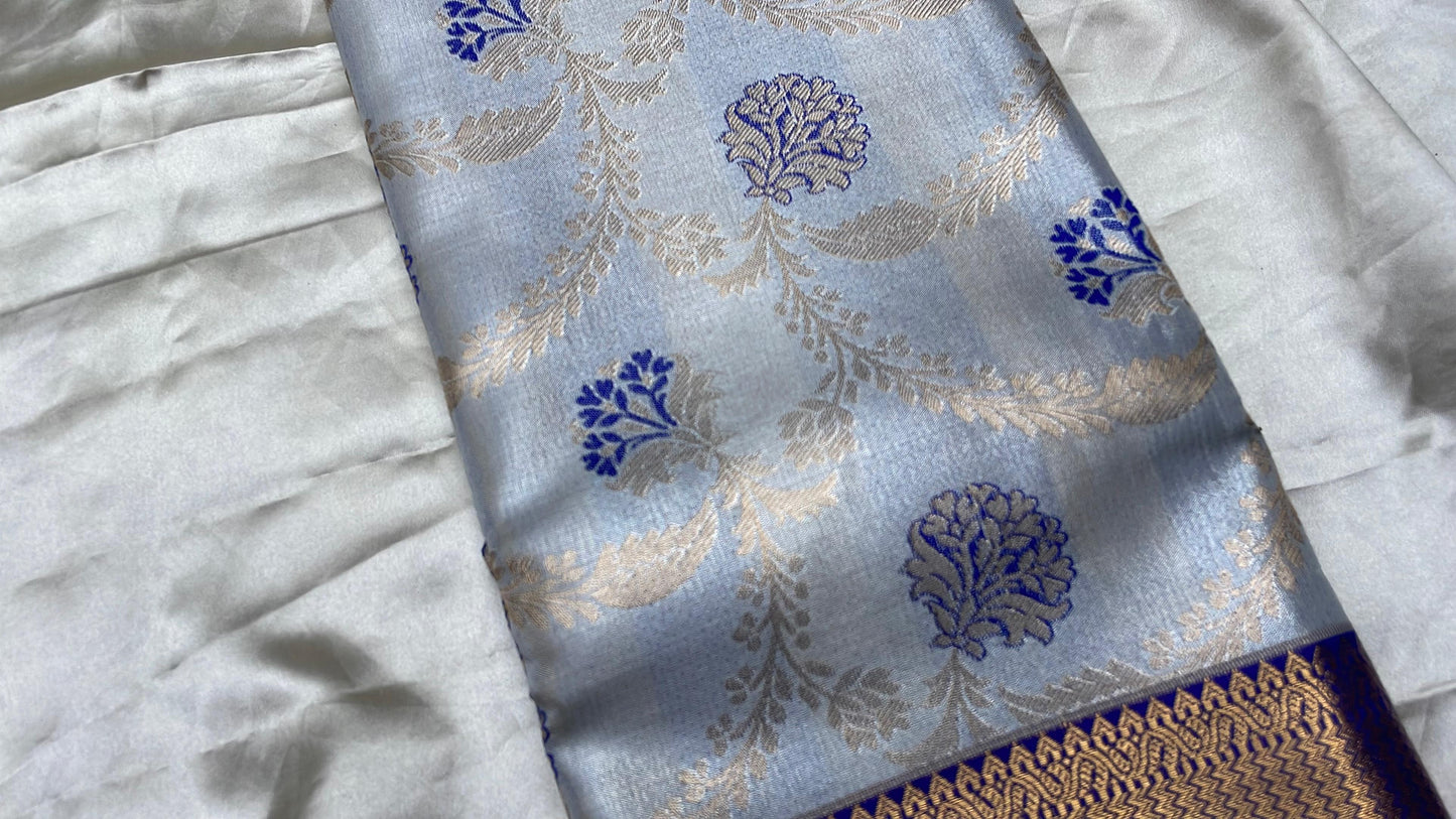 Tissue brocade saree