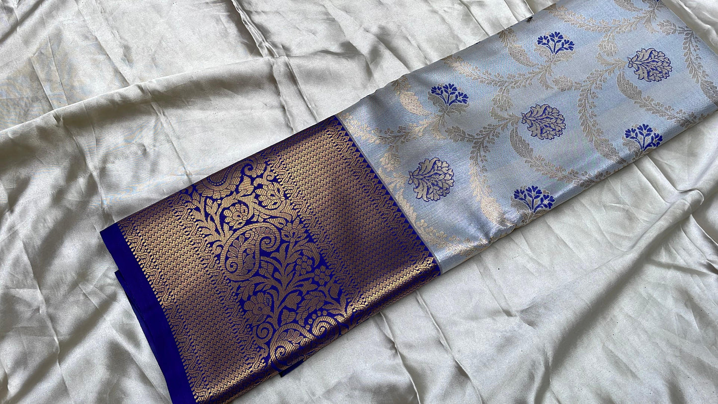 Tissue brocade saree