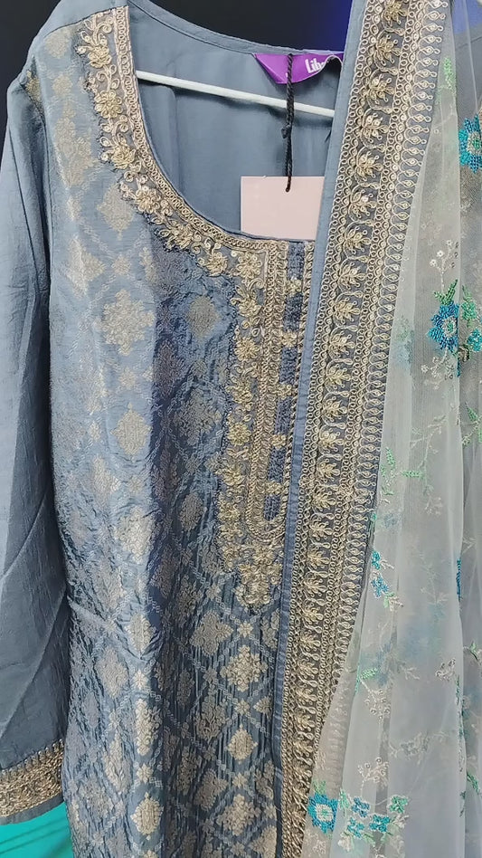 Embroidered Salwar Suit with Dupatta