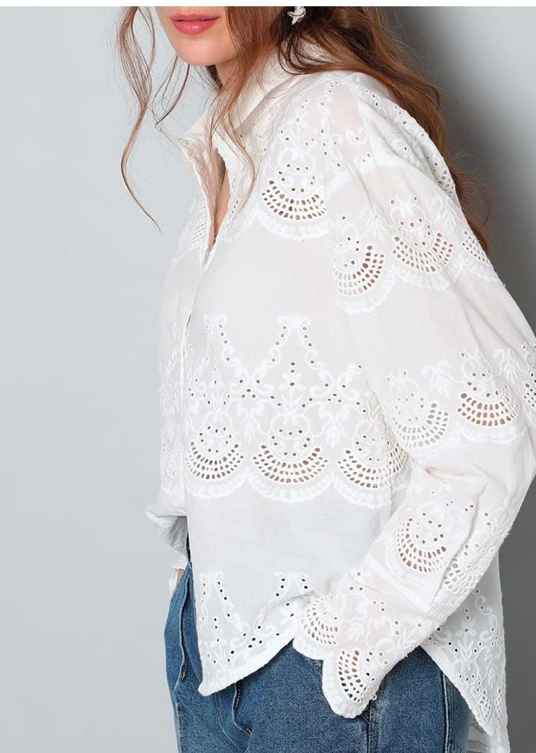 Vera Moda Brand -Regular Fit Embroidered Shirt