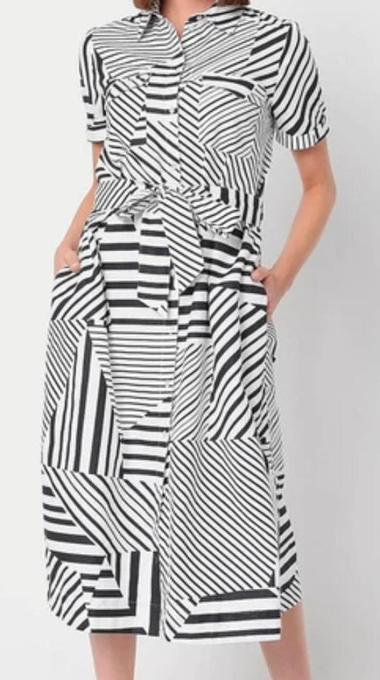 VeraModa - Striped Shirt Dress