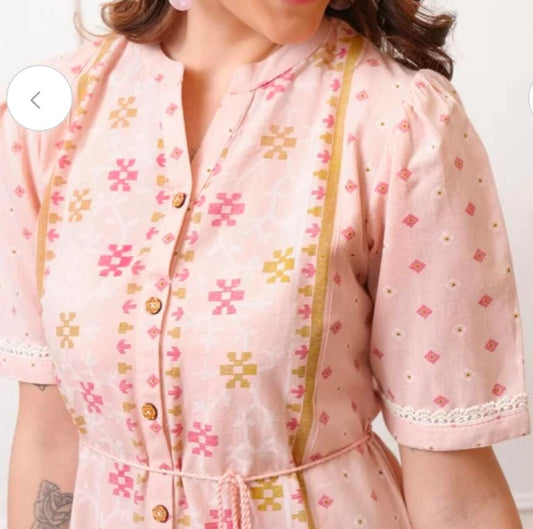 Cotton A-line Dress