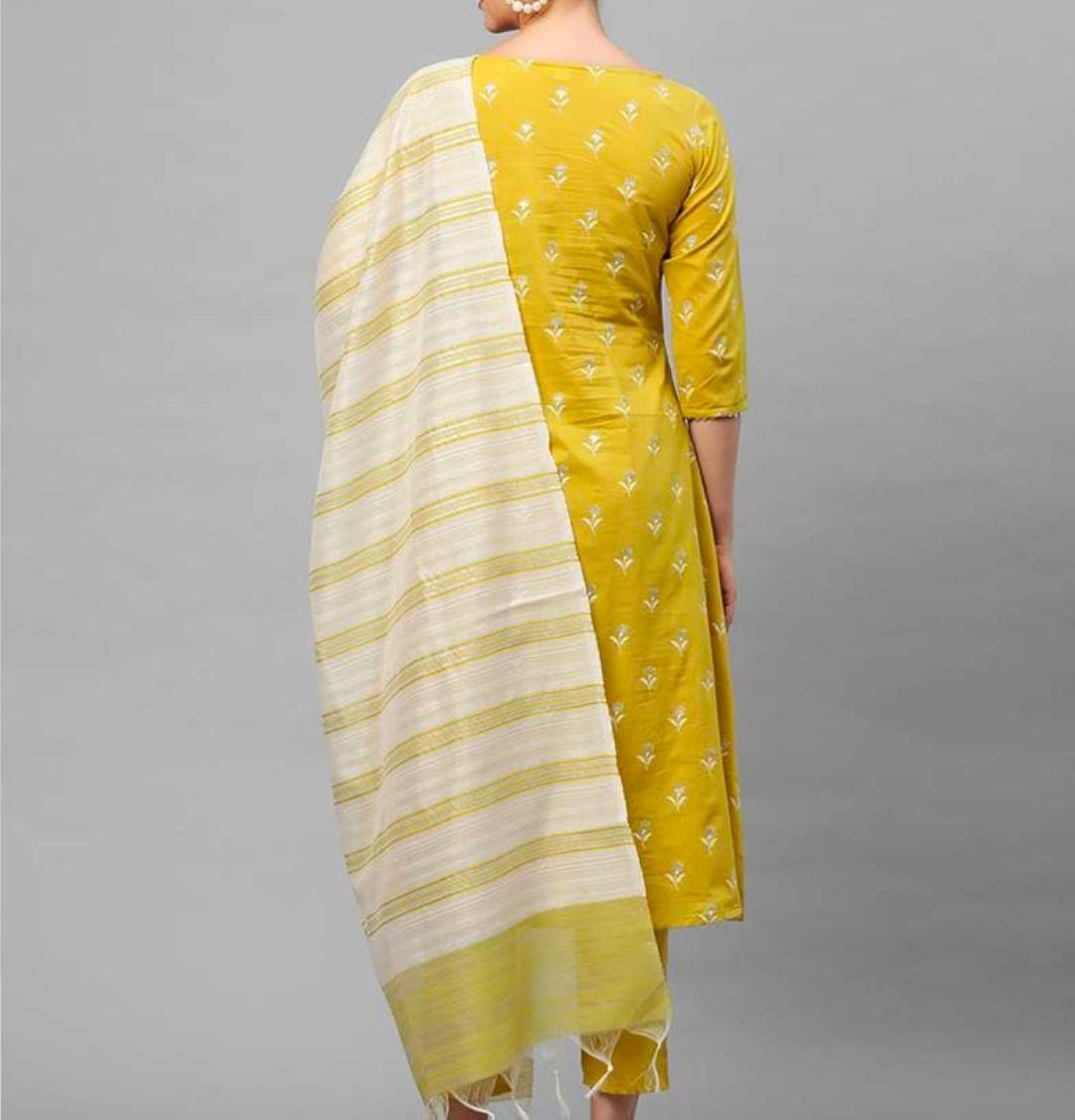 Block Print Kurta Set with Dupatta