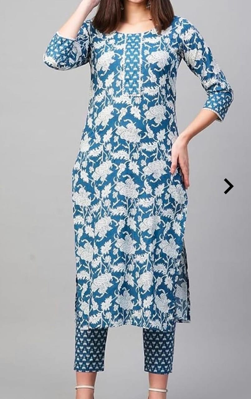 Floral Print Kurta with Pant