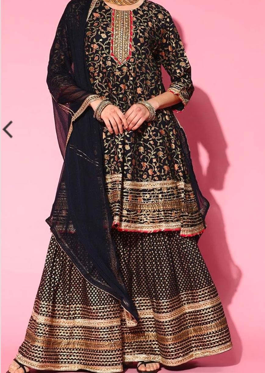 Function Wear Gotta Patti Kurta and Sharara Pant with Dupatta