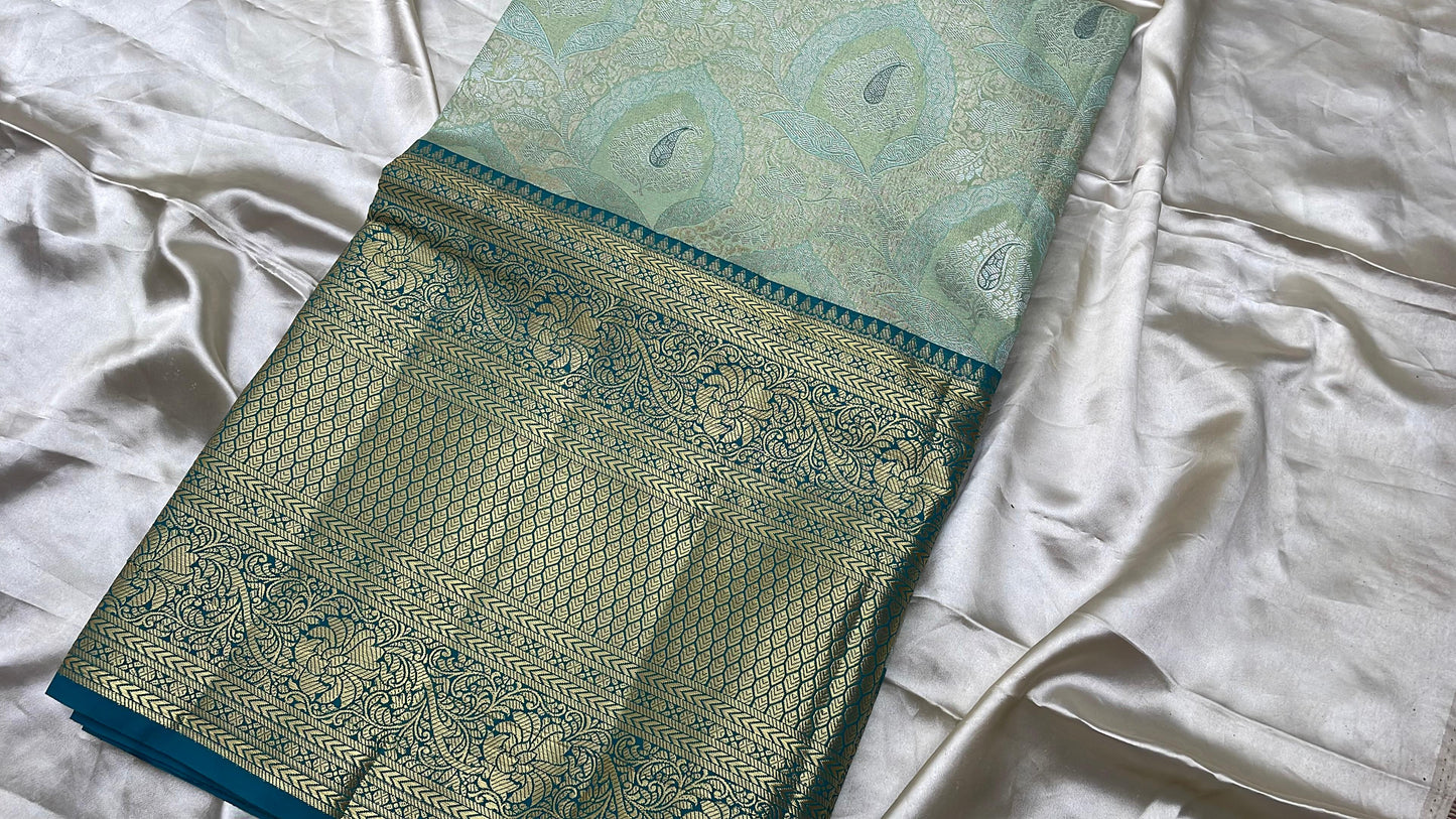 Semi kanchipattu tissue silk saree