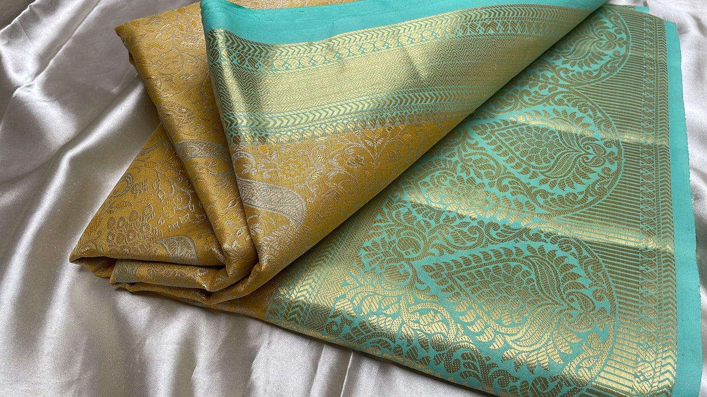 Semi kanchipattu tissue silk saree