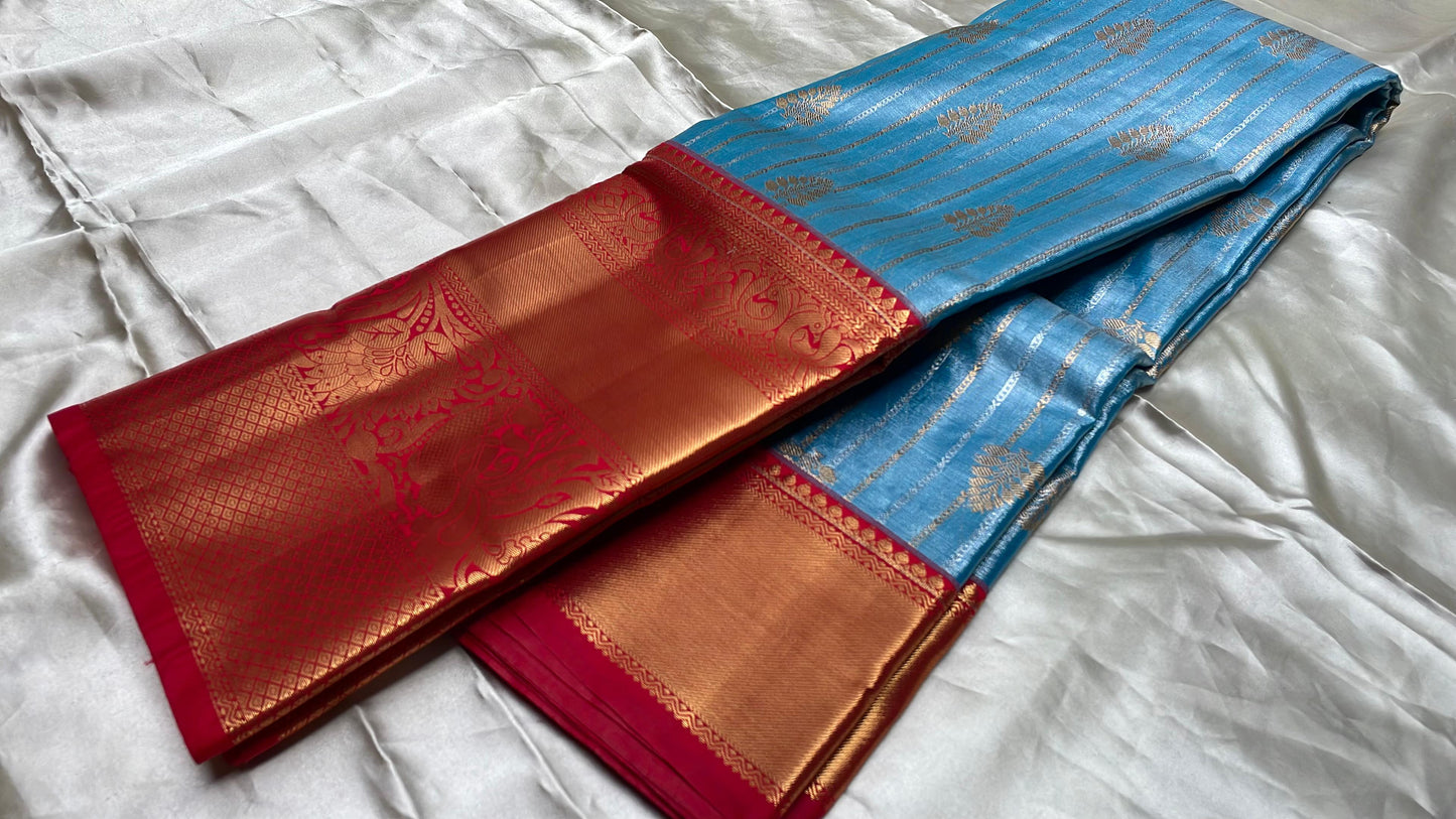 Tissue brocade saree