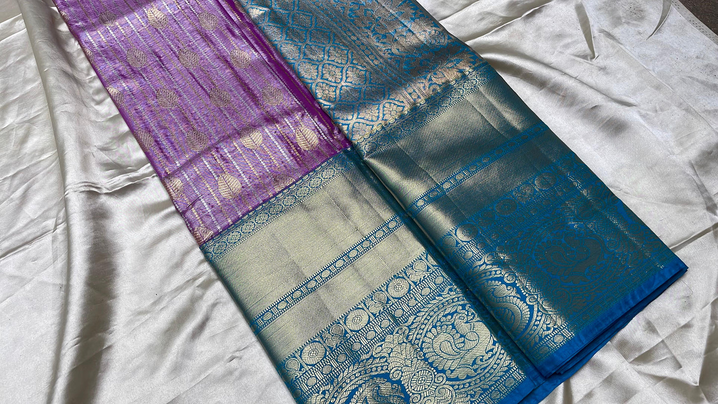 Tissue brocade saree
