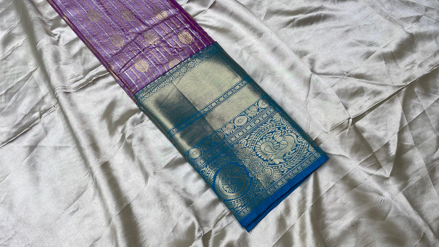 Tissue brocade saree